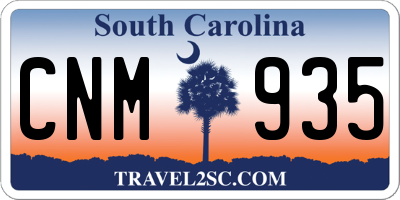 SC license plate CNM935