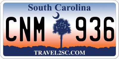 SC license plate CNM936