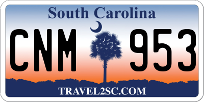 SC license plate CNM953