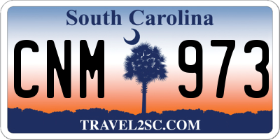 SC license plate CNM973
