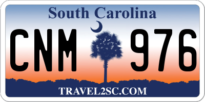 SC license plate CNM976