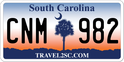SC license plate CNM982