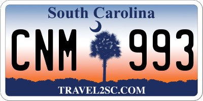 SC license plate CNM993
