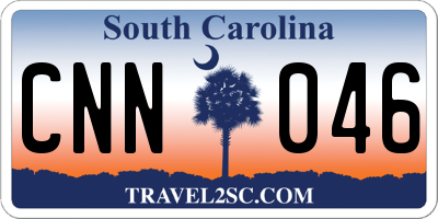 SC license plate CNN046