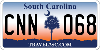 SC license plate CNN068
