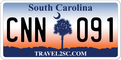 SC license plate CNN091