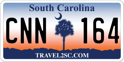 SC license plate CNN164