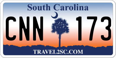 SC license plate CNN173