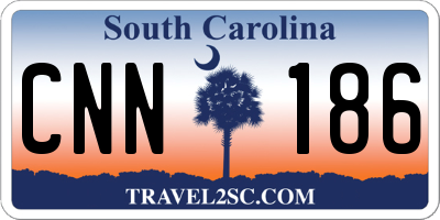 SC license plate CNN186