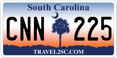 SC license plate CNN225