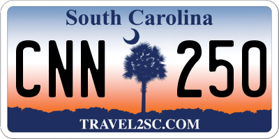 SC license plate CNN250