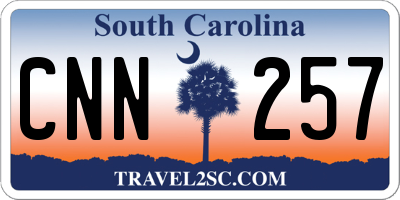 SC license plate CNN257