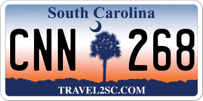 SC license plate CNN268