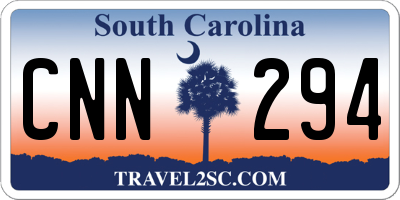 SC license plate CNN294