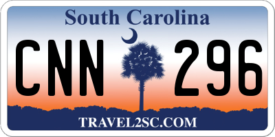 SC license plate CNN296