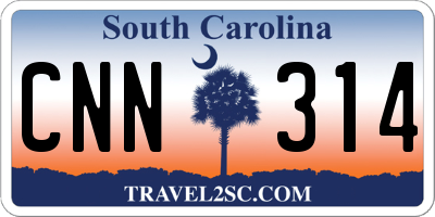 SC license plate CNN314