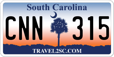 SC license plate CNN315