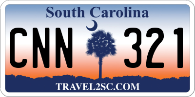 SC license plate CNN321