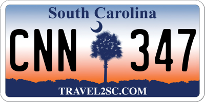 SC license plate CNN347