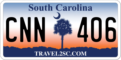 SC license plate CNN406
