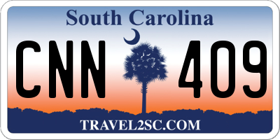 SC license plate CNN409