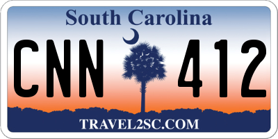 SC license plate CNN412
