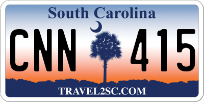 SC license plate CNN415