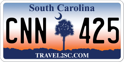 SC license plate CNN425