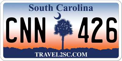 SC license plate CNN426