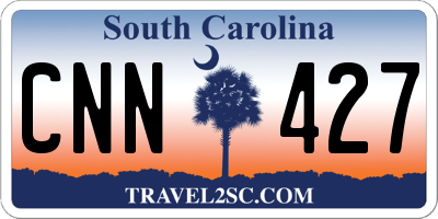 SC license plate CNN427
