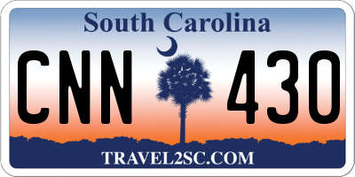 SC license plate CNN430