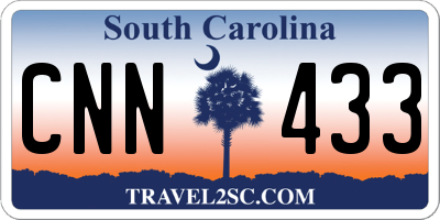 SC license plate CNN433
