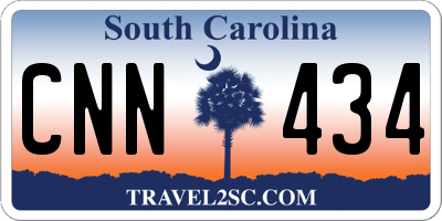 SC license plate CNN434