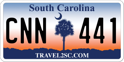 SC license plate CNN441