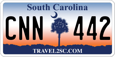 SC license plate CNN442