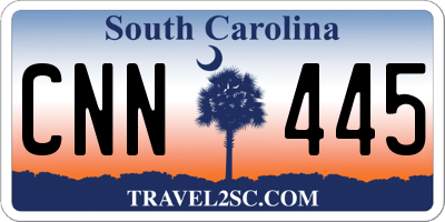 SC license plate CNN445