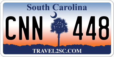 SC license plate CNN448
