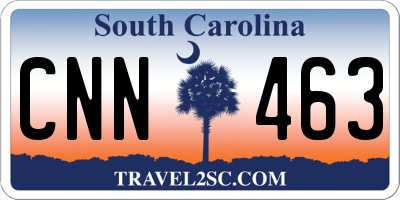 SC license plate CNN463