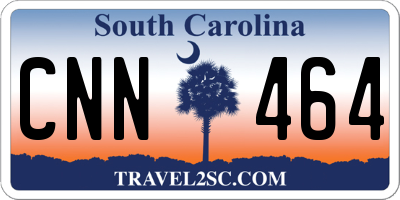 SC license plate CNN464