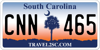 SC license plate CNN465