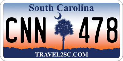 SC license plate CNN478