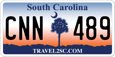 SC license plate CNN489
