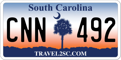 SC license plate CNN492