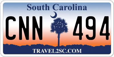 SC license plate CNN494