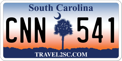 SC license plate CNN541