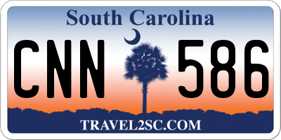 SC license plate CNN586