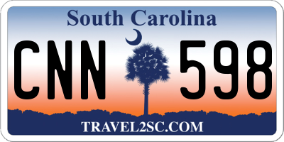 SC license plate CNN598