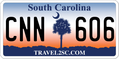 SC license plate CNN606