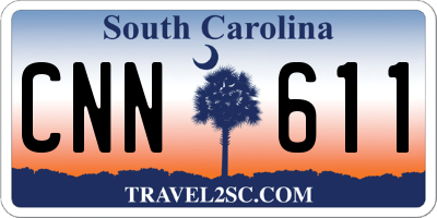 SC license plate CNN611