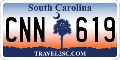 SC license plate CNN619